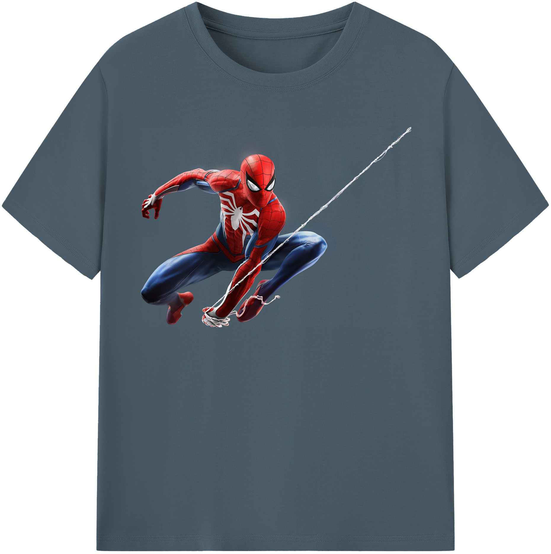 （画像用） Spider Man スパイダーマン 綿100％半袖Tシャツ（フロントプリント）